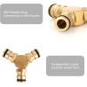 Hydrogarden Kit de dérivation en Y pour tuyaux d'eau de 13 mm et 15 mm : connecteur de dérivation étanche pour une division faci