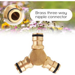 Hydrogarden Kit de dérivation en Y pour tuyaux d'eau de 13 mm et 15 mm : connecteur de dérivation étanche pour une division faci