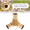 Hydrogarden Kit de dérivation en Y pour tuyaux d'eau de 13 mm et 15 mm : connecteur de dérivation étanche pour une division faci
