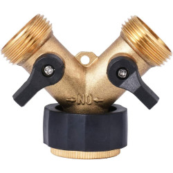 Hydrogarden 2-Voies Y-Distributeur pour Zulaufschläuche, 3/4 Pouces pour Connexion de 2 Appareils