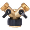 Hydrogarden 2-Voies Y-Distributeur pour Zulaufschläuche, 3/4 Pouces pour Connexion de 2 Appareils