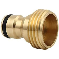Hydrogarden 2 pièces Tuyau d'arrosage connecteur Rapide 3/4 Pouce en Laiton Filetage mâle Tuyau buse Adaptateur de Connexion Rap