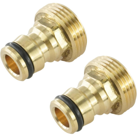 Hydrogarden Tuyau d'arrosage connecteur Rapide 1 Pouce en Laiton Filetage mâle Tuyau buse Adaptateur de Connexion Rapide (Lot de