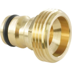 Hydrogarden Tuyau d'arrosage connecteur Rapide 1 Pouce en Laiton Filetage mâle Tuyau buse Adaptateur de Connexion Rapide (Lot de