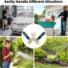 Hydrogarden Distributeur d'eau 2 voies, répartiteur en Y 3/4 ", grand débit en laiton, poignée allongée, adaptateur 3/4" pour ma