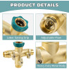 Hydrogarden Distributeur d'eau 3 Voies en métal 3/4” avec Robinet d'arrêt pour régler et Fermer, raccordement d'eau pour Jardin,