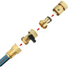 Hydrogarden Connecteur Rapide pour Tuyau d'arrosage avec vanne d'arrêt, raccords à Connexion Rapide 3/4" avec vanne à Bille, ada