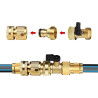 Hydrogarden Connecteur Rapide pour Tuyau d'arrosage avec vanne d'arrêt, raccords à Connexion Rapide 3/4" avec vanne à Bille, ada