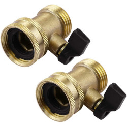 Hydrogarden Connecteur Rapide pour Tuyau d'arrosage avec vanne d'arrêt, raccords à Connexion Rapide 3/4" avec vanne à Bille, ada