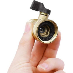 Hydrogarden Connecteur Rapide pour Tuyau d'arrosage avec vanne d'arrêt, raccords à Connexion Rapide 3/4" avec vanne à Bille, ada