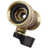 Hydrogarden Connecteur Rapide pour Tuyau d'arrosage avec vanne d'arrêt, raccords à Connexion Rapide 3/4" avec vanne à Bille, ada