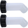2 PCS Bec de Vidange avec Ecrou IBC, Buse de Réservoir d'eau Raccord S60x6 de RéServoir Buse Bouchon de Valve Valve Filetage Int