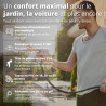 FlinQ Enrouleur Tuyau Arrosage Mural 20m – Dévidoir Automatique 180° Pivotant – Devidoir avec Tête d'Arrosage 9 Fonctions – Rang