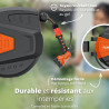 FlinQ Enrouleur Tuyau Arrosage Mural 20m – Dévidoir Automatique 180° Pivotant – Devidoir avec Tête d'Arrosage 9 Fonctions – Rang