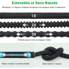 Tuyau d'arrosage Extensible 15M (3x5M) avec 8 Modèles de Pulvérisation Convient aux Robinets de 1/2" et 3/4" Raccords Tuyau flex