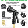 Tuyau d'arrosage Extensible 30M (3x10M) avec 8 Modèles de Pulvérisation Convient aux Robinets de 1/2" et 3/4" Raccords Tuyau fle