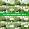Tuyau d'arrosage Extensible 30M (3x10M) avec 8 Modèles de Pulvérisation Convient aux Robinets de 1/2" et 3/4" Raccords Tuyau fle