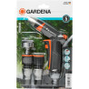 Nécessaire de base Premium pour l'arrosage de Gardena : kit de raccordement avec pistolet d'arrosage, pièces de raccordement pou