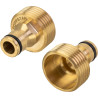 Poppstar Adaptateur d’eau avec Filetage Extérieur 1 pouce et Raccord pour Tuyau d’arrosage (compatible avec Gardena)