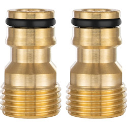 Poppstar 2x Adaptateur d’eau avec Filetage Extérieur 1/2 pouce et Raccord pour Tuyau d’arrosage (compatible avec Gardena)