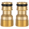 Poppstar 2x Adaptateur d’eau avec Filetage Extérieur 1/2 pouce et Raccord pour Tuyau d’arrosage (compatible avec Gardena)