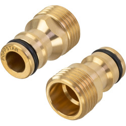 Poppstar 2x Adaptateur d’eau avec Filetage Extérieur 1/2 pouce et Raccord pour Tuyau d’arrosage (compatible avec Gardena)