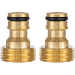 Poppstar 2x Adaptateur d’eau avec Filetage Extérieur 3/4 pouces et Raccord pour Tuyau d’arrosage (compatible avec Gardena)