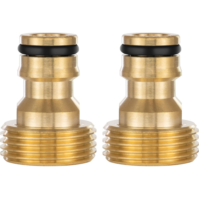 Poppstar 2x Adaptateur d’eau avec Filetage Extérieur 3/4 pouces et Raccord pour Tuyau d’arrosage (compatible avec Gardena)