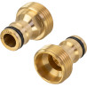 Poppstar 2x Adaptateur d’eau avec Filetage Extérieur 3/4 pouces et Raccord pour Tuyau d’arrosage (compatible avec Gardena)