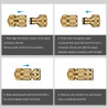 2 pièces de raccords de tuyau en laiton, raccords rapides de 1,27 cm pour la maison, raccord de robinet fileté femelle de 1,9 cm
