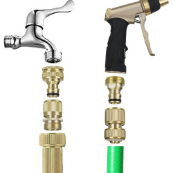 2 pièces de raccords de tuyau en laiton, raccords rapides de 1,27 cm pour la maison, raccord de robinet fileté femelle de 1,9 cm