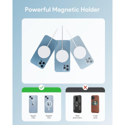 Magnétique Chargeur Induction pour iPhone, 15W Rapide Chargeur sans Fil inductif pour iPhone 17 16 15 14 13 12 Pro Max/Air/Plus/