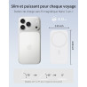 Chargeur Induction iPhone 3 en 1 Compatible MagSafe, Station de Charge sans Fil Magnétique Pliable 15W pour iPhone 17/16/15/14/1