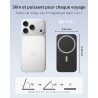 Chargeur Induction iPhone 3 en 1 Compatible MagSafe, Station de Charge sans Fil Magnétique Pliable 15W pour iPhone 17/16/15/14/1