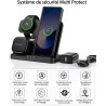 Chargeur sans Fil 3 en 1 pour Samsung S26 S25 S24 S23 Ultra, Station de Charge sans Fil pour S24ultra/S22Ultra/S23/Z Fold4/Flip4