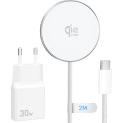 25W Chargeur Induction pour Magsafe San Fil avec 30W USB C Chargeur pour iPhone 17 Air 16 17e 16e 15 14 13 12 Pro Max Plus Mini,