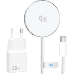 25W Chargeur Induction pour Magsafe San Fil avec 30W USB C Chargeur pour iPhone 17 Air 16 17e 16e 15 14 13 12 Pro Max Plus Mini,