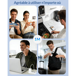 25W Chargeur Induction pour Magsafe San Fil avec 30W USB C Chargeur pour iPhone 17 Air 16 17e 16e 15 14 13 12 Pro Max Plus Mini,