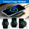 2 Pièces Chargeur sans Fil 35W Rapide Station de Charge à Induction Qi Compatible avec Galaxy S25 Ultra/S24/S23 Pixel 9/8 Pro Sm