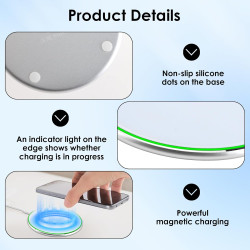 Chargeur Induction sans Fil Rapide 35W, Wireless Charger Fin avec Câble USB-C pour Téléphones Portables Chargeur Qi Compatible i