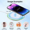 Chargeur Induction sans Fil Rapide 35W, Wireless Charger Fin avec Câble USB-C pour Téléphones Portables Chargeur Qi Compatible i