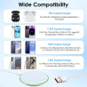 Chargeur Induction sans Fil Rapide 35W, Wireless Charger Fin avec Câble USB-C pour Téléphones Portables Chargeur Qi Compatible i
