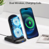 15W Chargeur Induction, Chargeur sans Fil pour Samsung Galaxy S26/S25/S24/S23/S22/S22+/S21/S20/S10/S9/S8/S7 Note 20, Wireless Ch