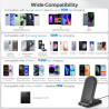 15W Chargeur Induction, Chargeur sans Fil pour Samsung Galaxy S26/S25/S24/S23/S22/S22+/S21/S20/S10/S9/S8/S7 Note 20, Wireless Ch