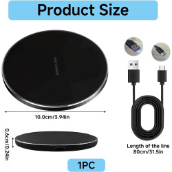 35W Chargeur Sans Fil Rapide Compatible avec Phone 16/15/14/13/12/11 Pro Max Plus Chargeur a Induction Portable, Station de Char
