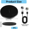 35W Chargeur Sans Fil Rapide Compatible avec Phone 16/15/14/13/12/11 Pro Max Plus Chargeur a Induction Portable, Station de Char