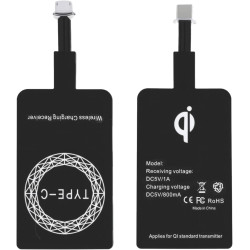Récepteur Qi USB C, Récepteur Charge sans Fil 5V 1000mA, Adaptateur Universel de Chargement Induction Compatible avec Smartphone