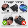 Récepteur Qi USB C, Récepteur Charge sans Fil 5V 1000mA, Adaptateur Universel de Chargement Induction Compatible avec Smartphone