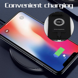 Récepteur Qi USB C, Récepteur Charge sans Fil 5V 1000mA, Adaptateur Universel de Chargement Induction Compatible avec Smartphone
