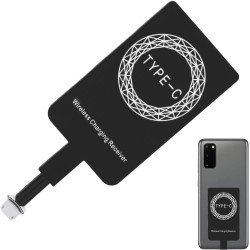 Récepteur Qi USB C, Récepteur Charge sans Fil 5V 1000mA, Adaptateur Universel de Chargement Induction Compatible avec Smartphone
